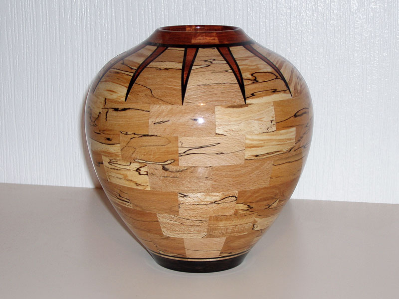 Bubinga & Ebony Star Vase