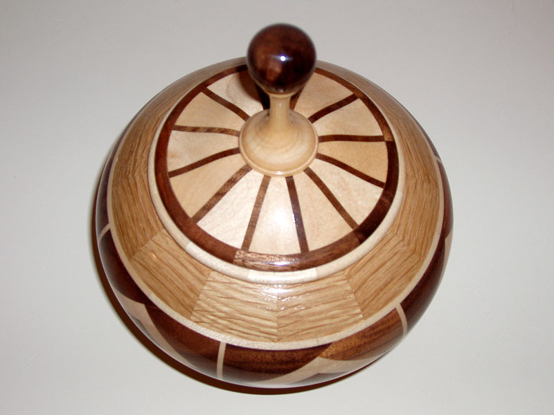 Scooped Base Lidded Vessel