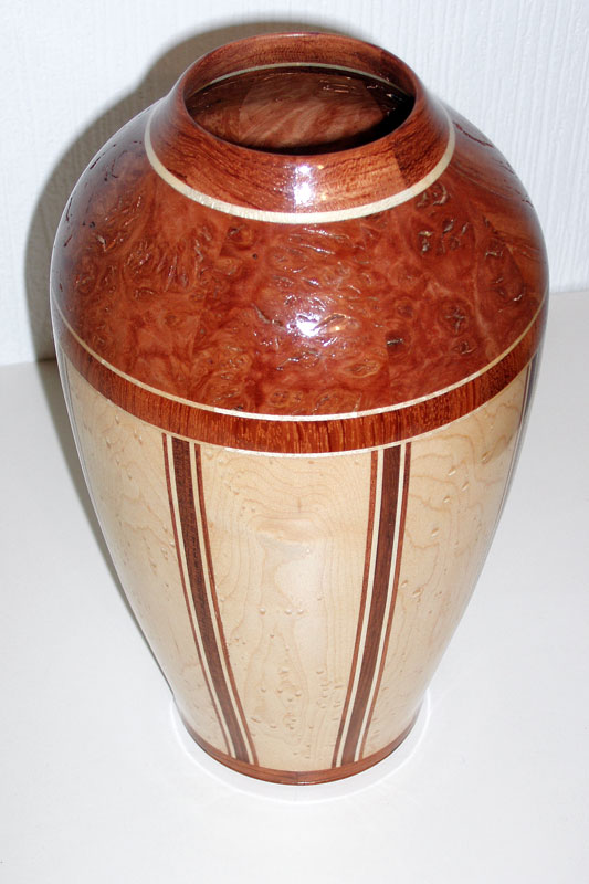 Bird's-Eye Maple & Jarrah Burr Vase