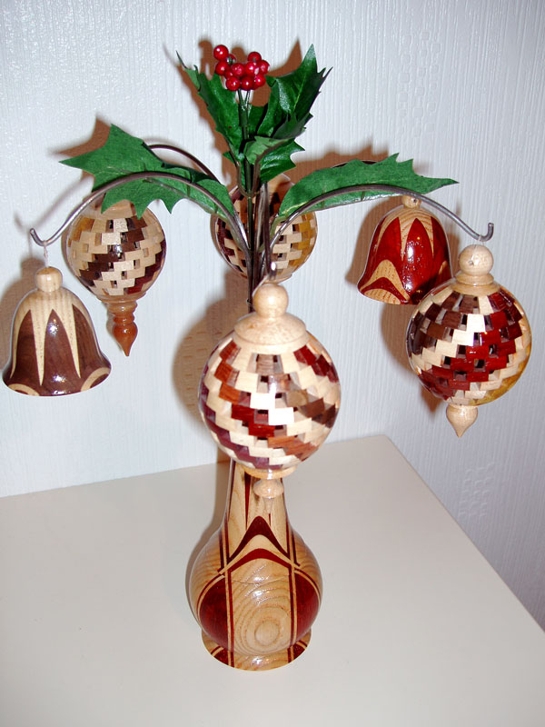 'Xmas Decorations' in a Bud Vase