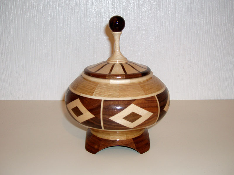 Scooped Base Lidded Vessel