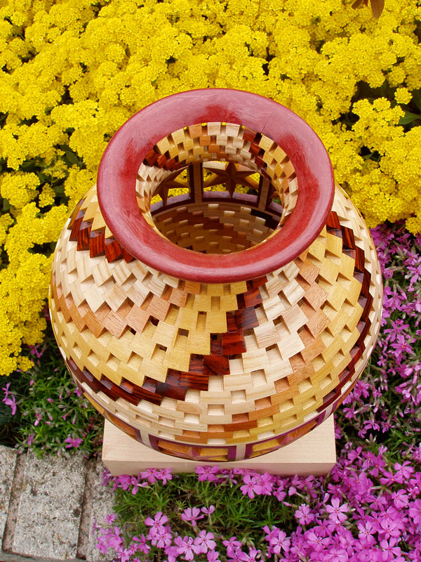 Open Segmented 'Stars & Spirals' Vase