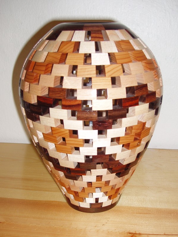 Open Segmented 'Diamond Design' Vase