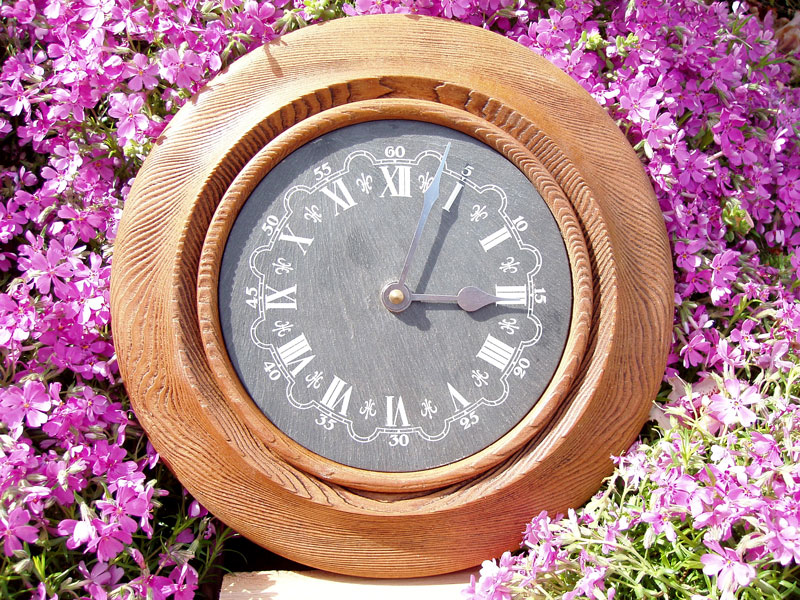 Sandblasted & Waxed Pine Clock