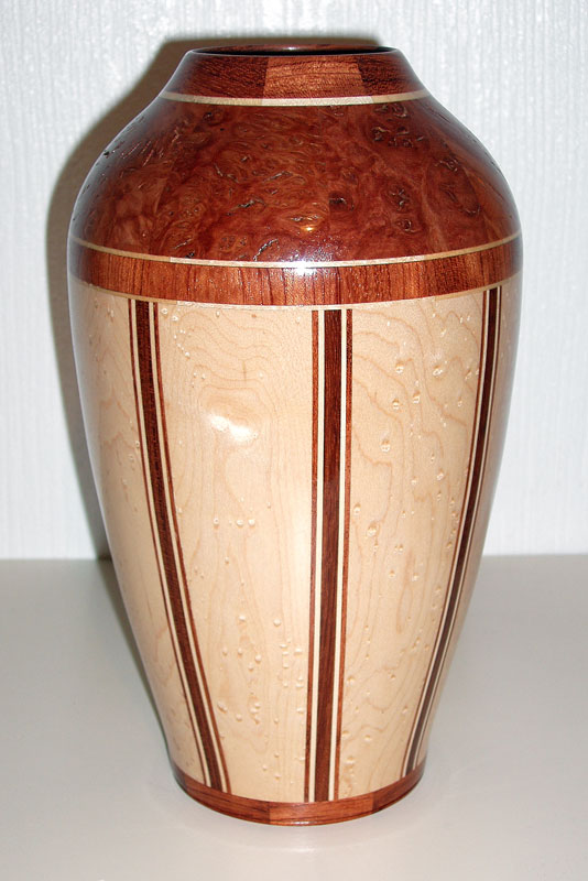 Bird's-Eye Maple & Jarrah Burr Vase