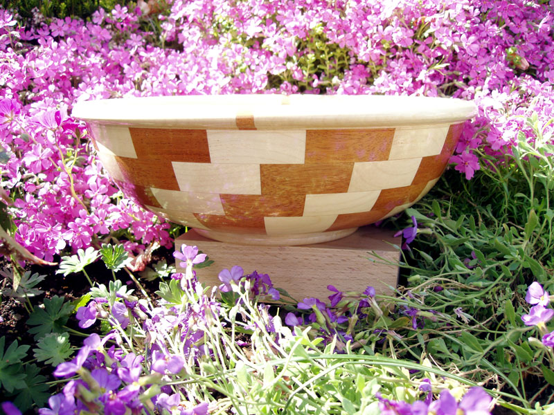 Mahogany & Sycamore 'Spiral' Bowl