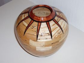 Bubinga & Ebony Star Vase